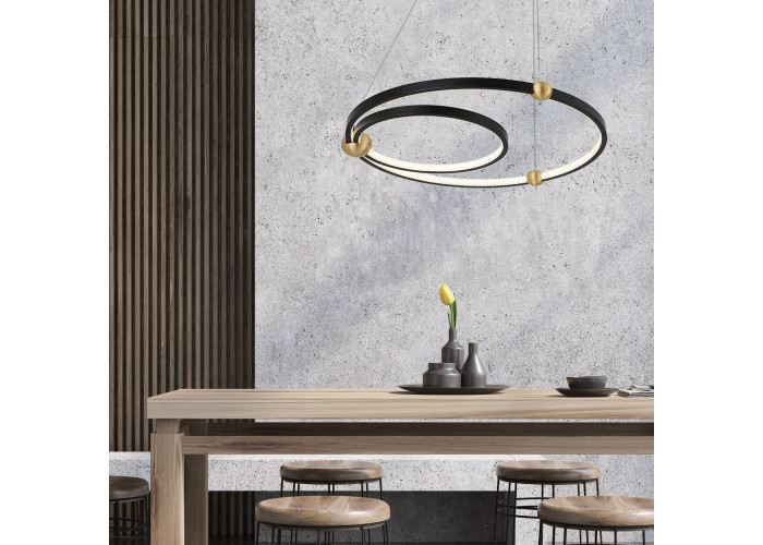 Люстра Чорний Ring LED + Пульт APP692-30-50 OSW-06095
