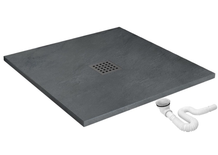 Душовий Піддон REA ROCK 90x90x3,5 Сірий REA-K4585