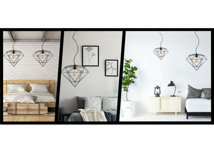 Люстра Алмаз Метал Loft Чорний APP563-1CP OSW-08570