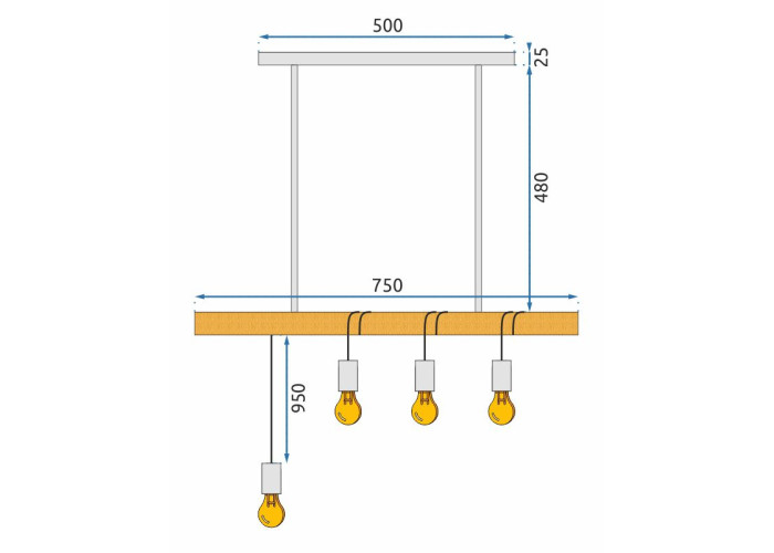 Люстра LINE APP974-4CP OSW-03243