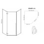 Душова Кабіна DIAMOND Золото 90x90 REA-K6615
