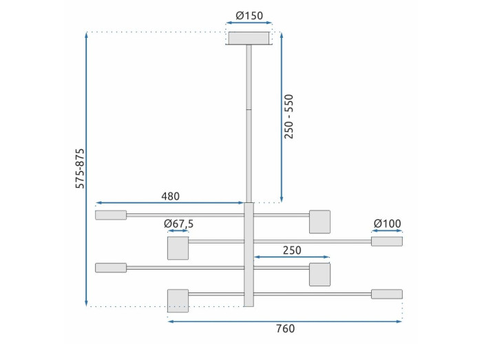 Люстра 8-Плечова APP598-8C OSW-08566