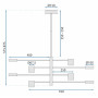 Люстра 8-Плечова APP598-8C OSW-08566