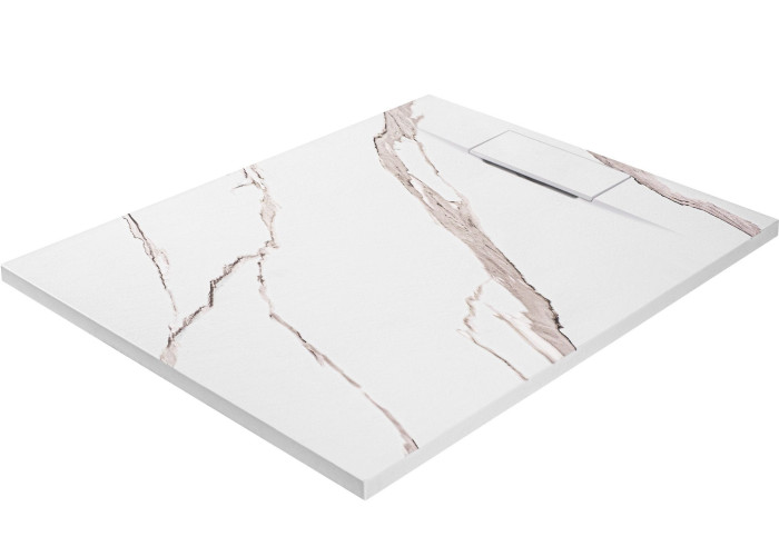Душовий Піддон Bazalt CARRARA Білий 80x100 REA-K7000