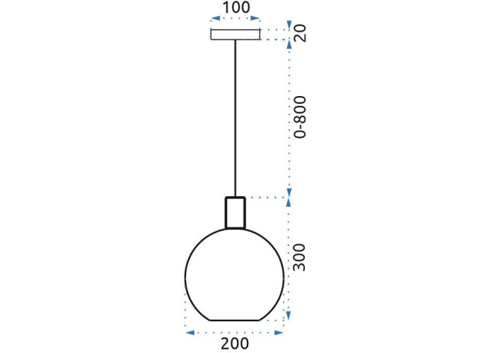 Люстра Скляна Куля Золото Біла APP666-1CP OSW-04663