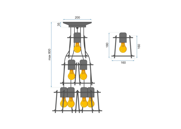 Люстра APP221-7CP OSW-00409