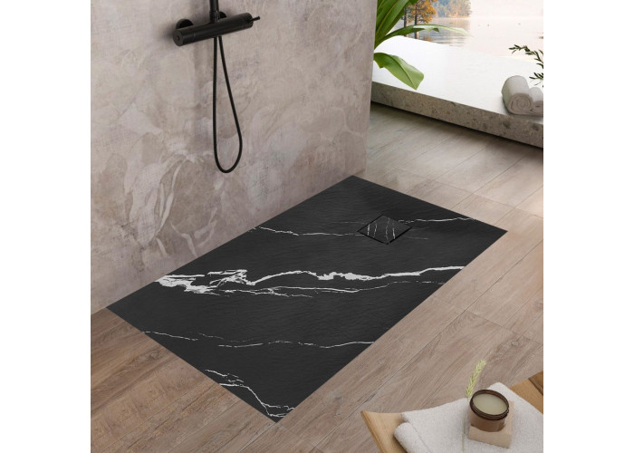 Душовий Піддон Magnum CARRARA Чорний 90x120 REA-K7009