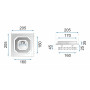 Люстра Кристал Квадратна Glamour 8W APP405-C APP406-C OSW-65003