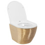 Унітаз Carlo Flat Brush Золото REA-C6942