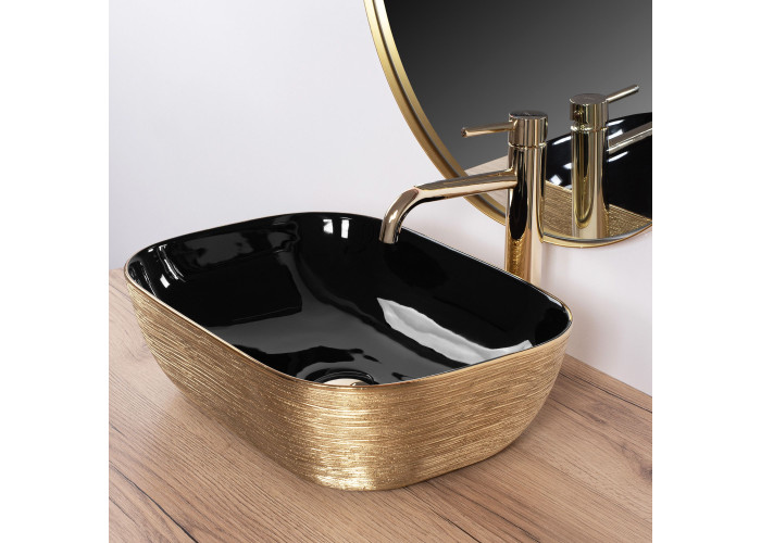 Умивальник Rea Belinda BLACK GOLD BRUSH REA-U8780