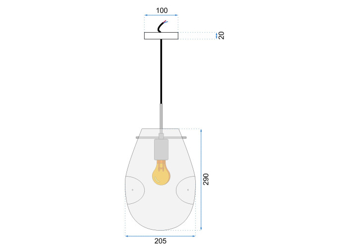 Люстра Скляна APP328-1CP Amber