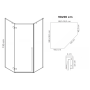 Душова Кабіна REA Diamond Золото 90x90 REA-K4904
