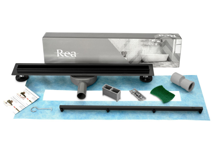 Трап для Душа NEO Slim Pro Чорний 100 REA-G8904