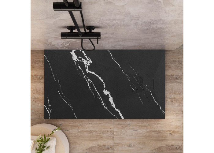 Душовий Піддон Magnum CARRARA Чорний 90x120 REA-K7009
