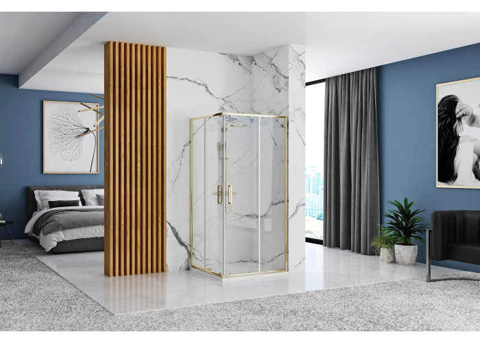 Душова Кабіна Rea Punto 80x80 Золото REA-K6441