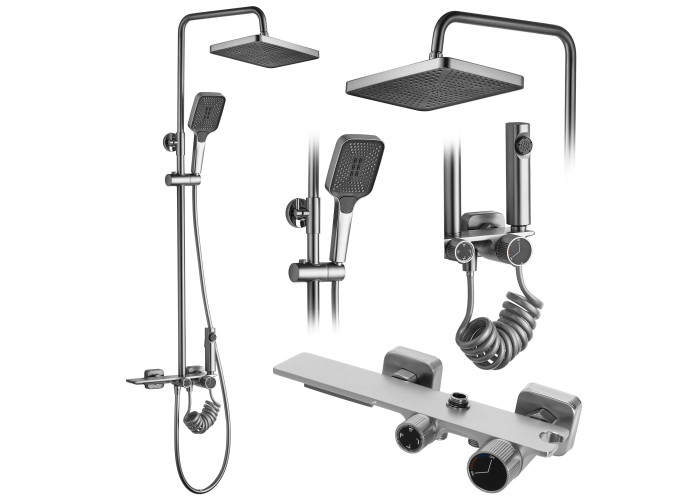 Душовий Гарнітур REA HELIX  Никель Мат INOX REA-P6622