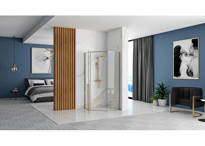 Душова Кабіна DIAMOND Золото 100x100 REA-K6616