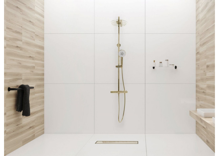 Трап для Душа Rea Pure Neo Mirror Золото Pro 80 REA-G5601