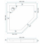 Душова Кабіна Rea Axin 90x90 + Душевий Піддон Чорний 90x90 KPL-K8779-8543