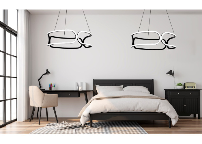 Люстра з Польтом LED APP790-CP TRIO Чорний OSW-07901