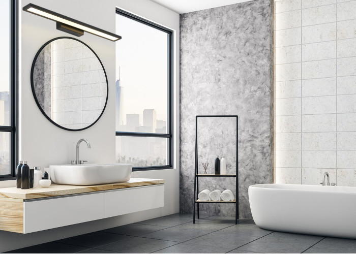 Лампа настінна LED 40см APP839-1W FLAT Чорний