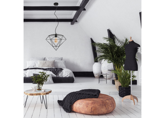 Люстра Алмаз Метал Loft Чорний APP563-1CP OSW-08570